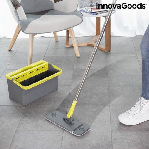 InnovaGoods Mop-Eimer mit 2 Kammern und 2 Mikrofasermopps