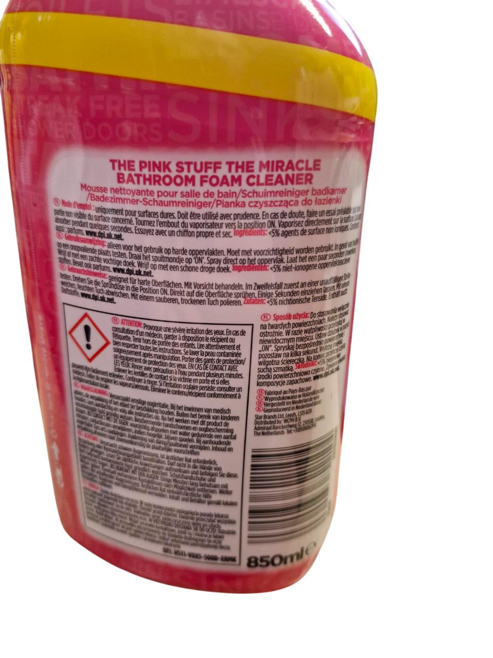  Pink Stuff The Miracle Bathroom Foam Cleaner 850 ml