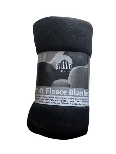 Studio Home Fleecedecke Schwarz 130 x 160 cm � weich und warm