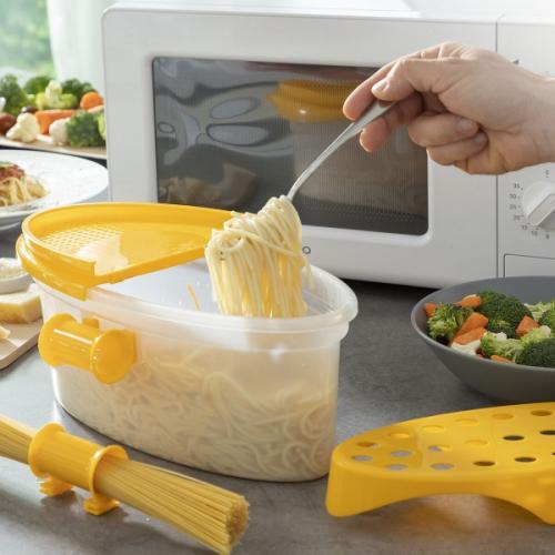 InnovaGoods 4-in-1 Nudelkocher f�r die Mikrowelle, 2,25 L