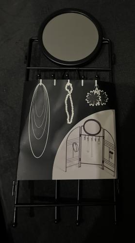 Schmuckhalter aus Metall, Schwarz, 32 x 4 x 33 cm