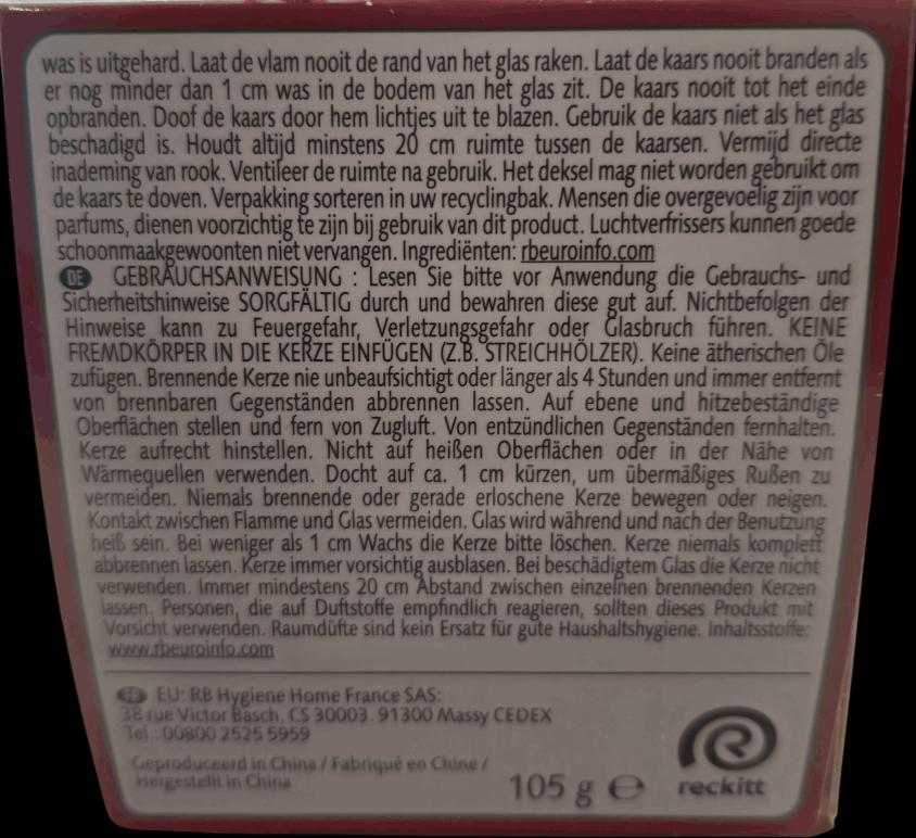 AirWick Duftkerzen Rot 