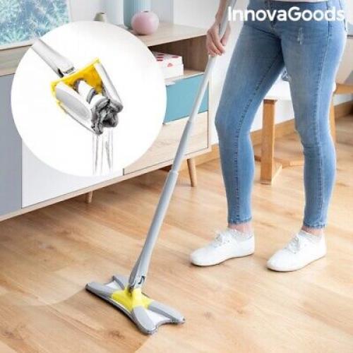 InnovaGoods Mikrofaser-Mopp mit 360�-Kopf und 140 cm Stiel