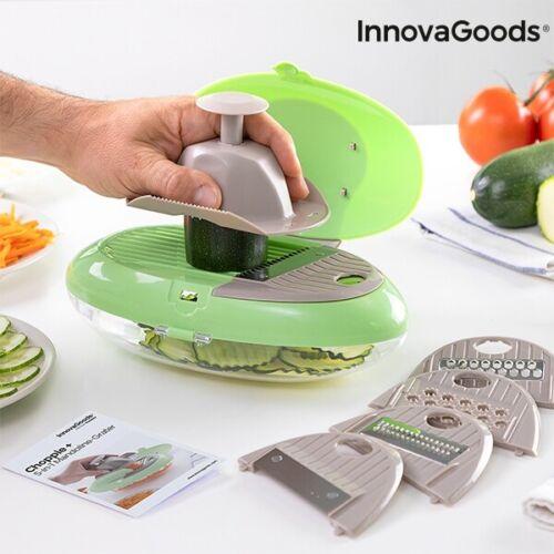InnovaGoods Choppie+ Mandoline/Reibe 5-in-1 mit Schnittschutz
