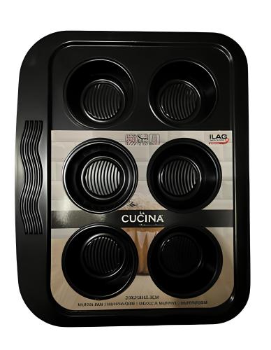 La Cucina Muffinform 6-fach 29 x 23 x 3,3 cm Antihaft