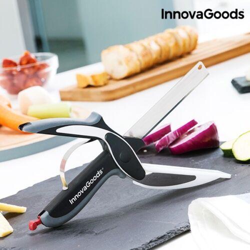 InnovaGoods Scherenmesser mit integriertem Mini-Schneidebrett