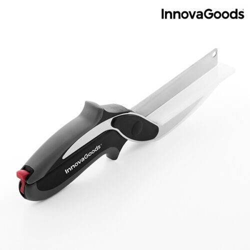 InnovaGoods Scherenmesser mit integriertem Mini-Schneidebrett