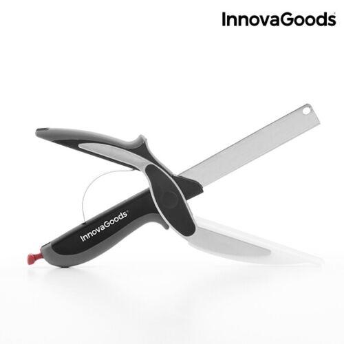 InnovaGoods Scherenmesser mit integriertem Mini-Schneidebrett