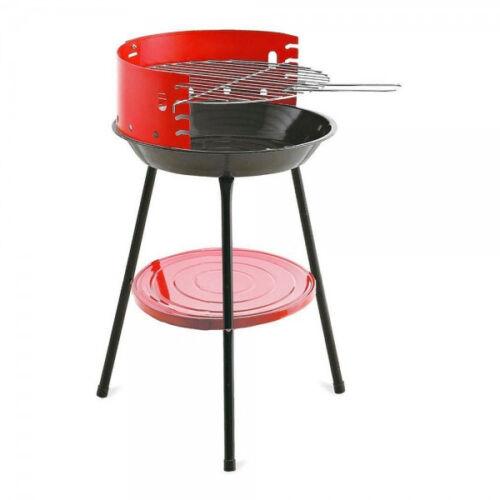Algon Grill rund Rot verchromter Stahl