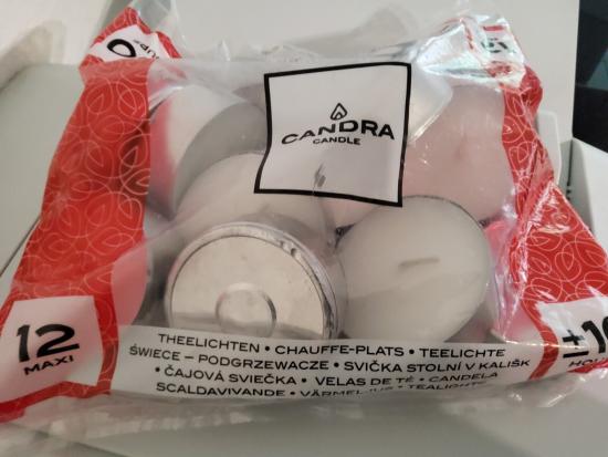 Candra Candle Teelichter XL 12 St�ck, 10 Std. Brenndauer