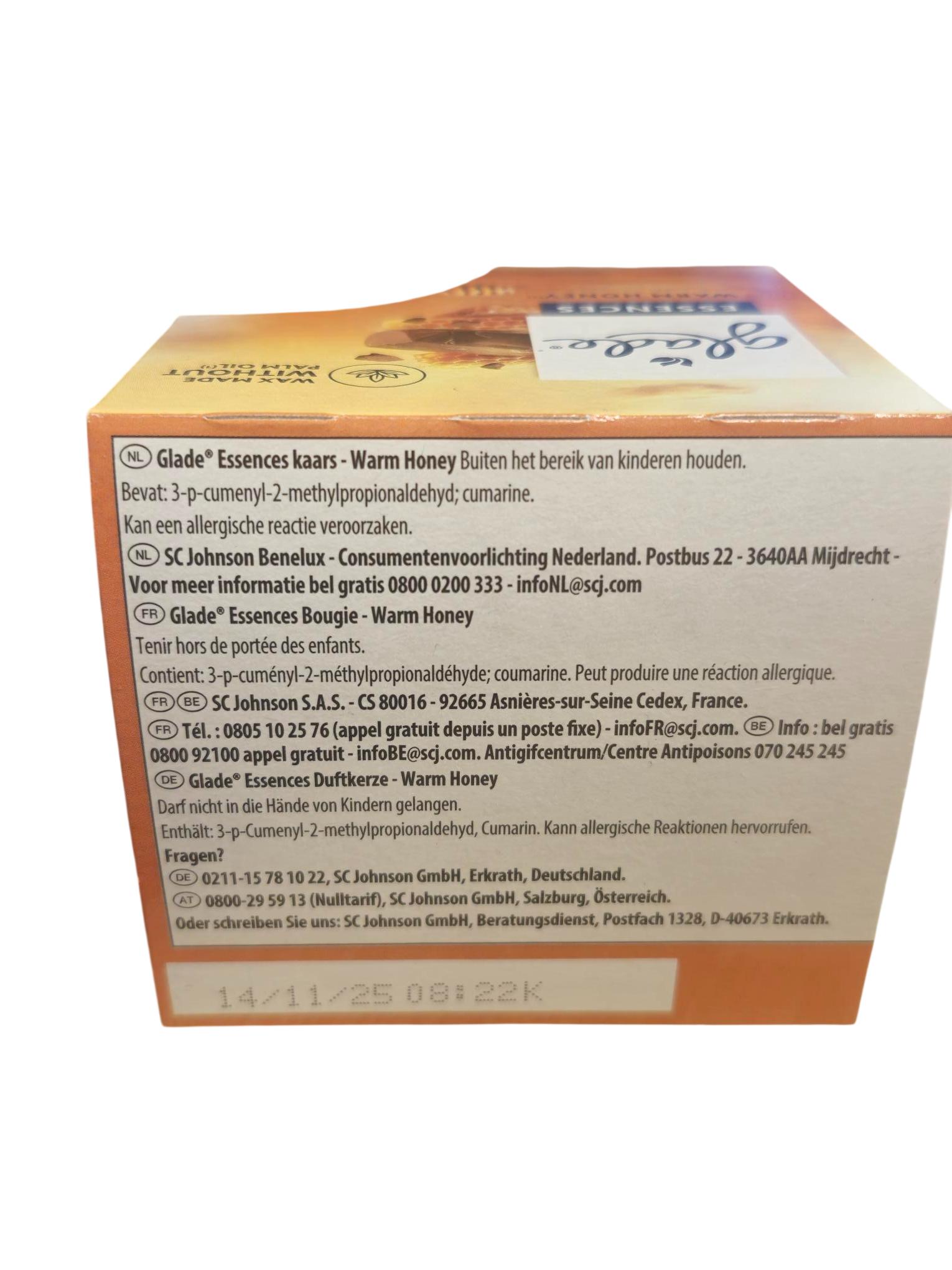 Glade Duftkerze im Glas mit Dekorfolie, 120 g, sensual sandalwood & jasmine