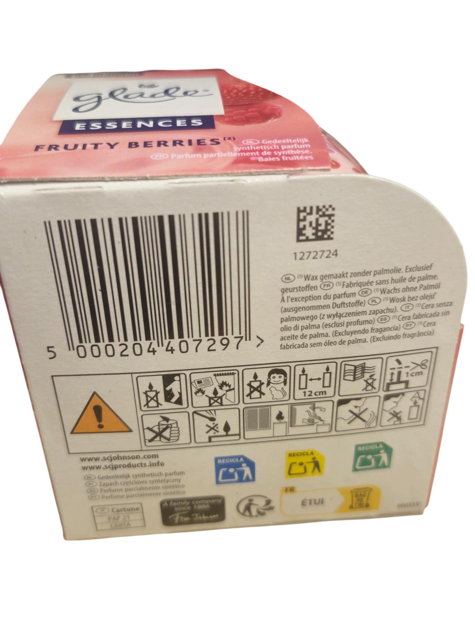Glade Duftkerze im Glas mit Dekorfolie, 108 g,  Fruity Berries