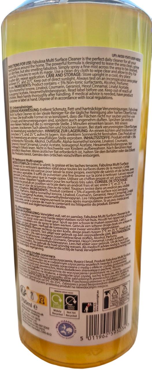 Fabulosa Multi-Surface Cleaner Gold Nr. 1 750 ml