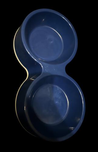 ZD Trading doppelter Futternapf blau f�r Futter und Wasser