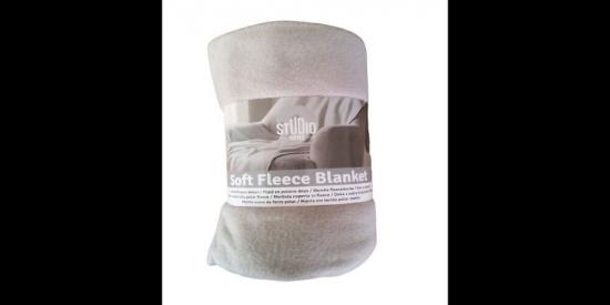 Weiche Fleecedecke beige 130 x 160 cm