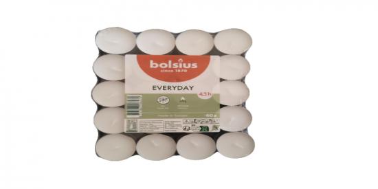 EVERYDAY Teelichter 40 St�ck, 4,5 Stunden Brenndauer