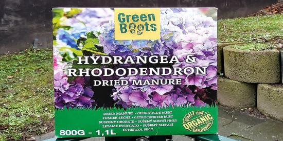 Green Boots organischer Granulatd�nger 800 g f�r Hortensien, Rhododendren und Azaleen