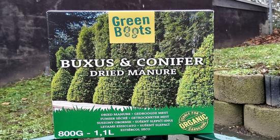 Green Boots organischer Granulatd�nger 800 g f�r Buchsb�ume und Koniferen