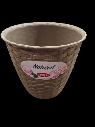 Natural Blumentopf Braun f�r Garten und Terrasse