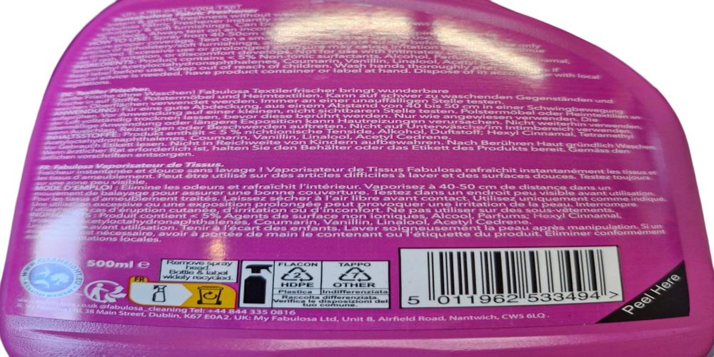 Fabulosa Fabric Freshener Textile erfrischer in Rosa 500ml