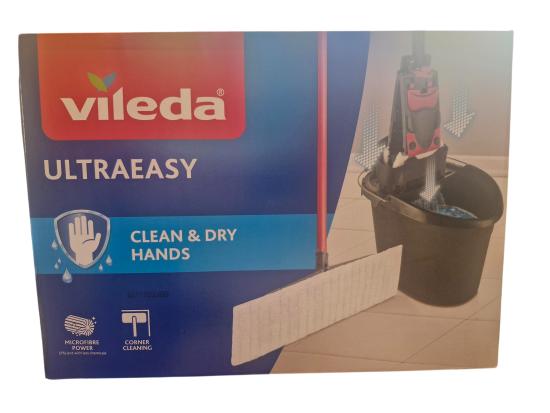 Vileda UltraEasy XL Bodenwischer-Komplettset mit Eimer und Teleskopstiel