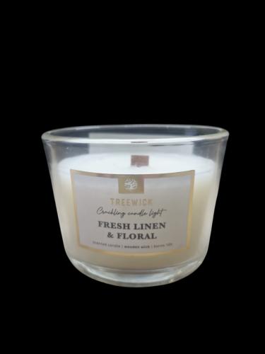 Treewick Duftkerze Fresh Linen & Floral, 15 Std.