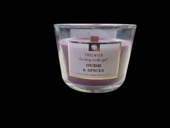 Treewick Duftkerze Oudh & Spices, 8 x 6 x 6,5 cm