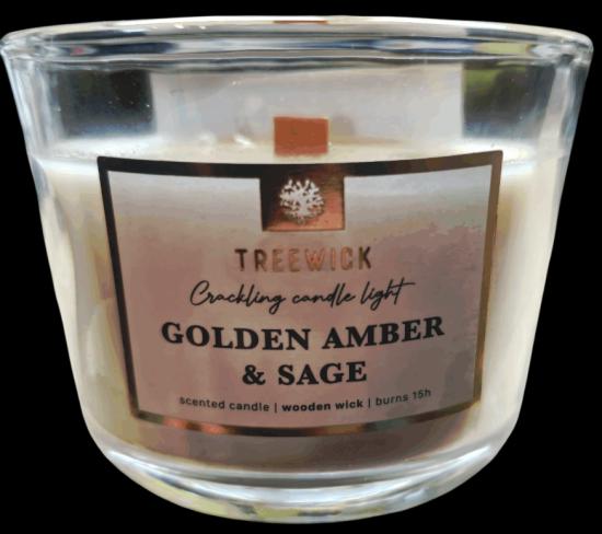 Treewick Duftkerze Golden Amber & Sage, 8 x 6 x 6,5 cm