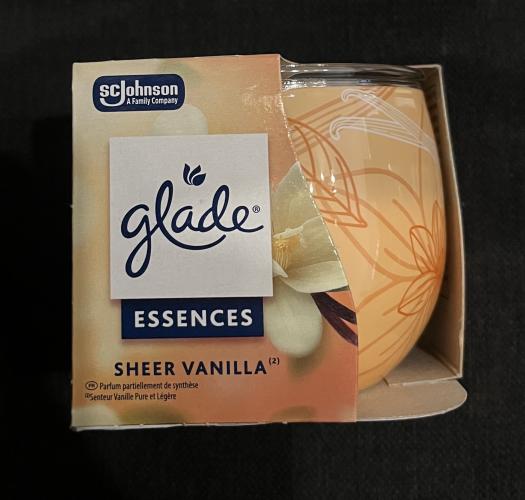Glade Duftkerze im Glas mit Dekorfolie