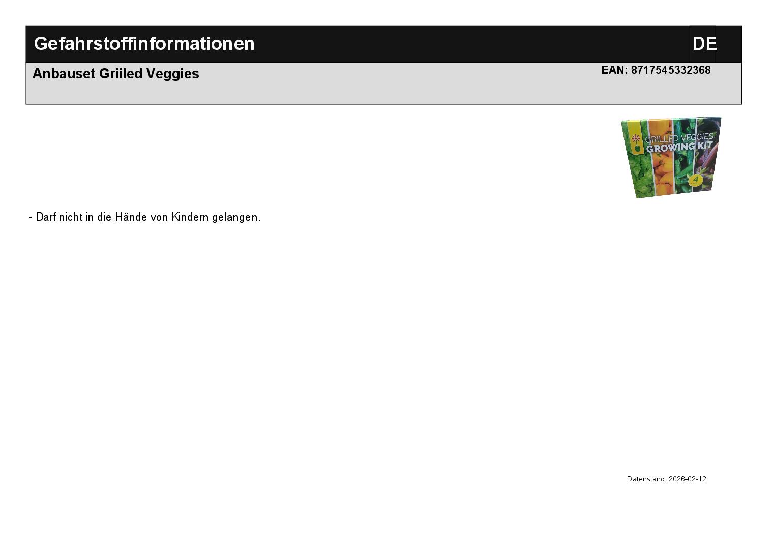Anbauset Griiled Veggies