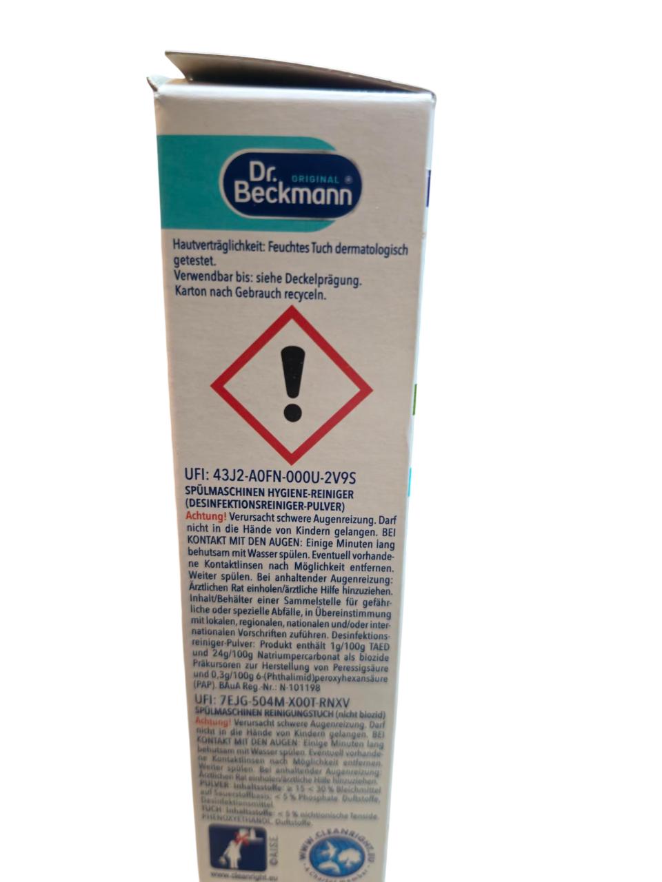 Sp�lmaschinen Hygiene-Reiniger Dr.Beckmann