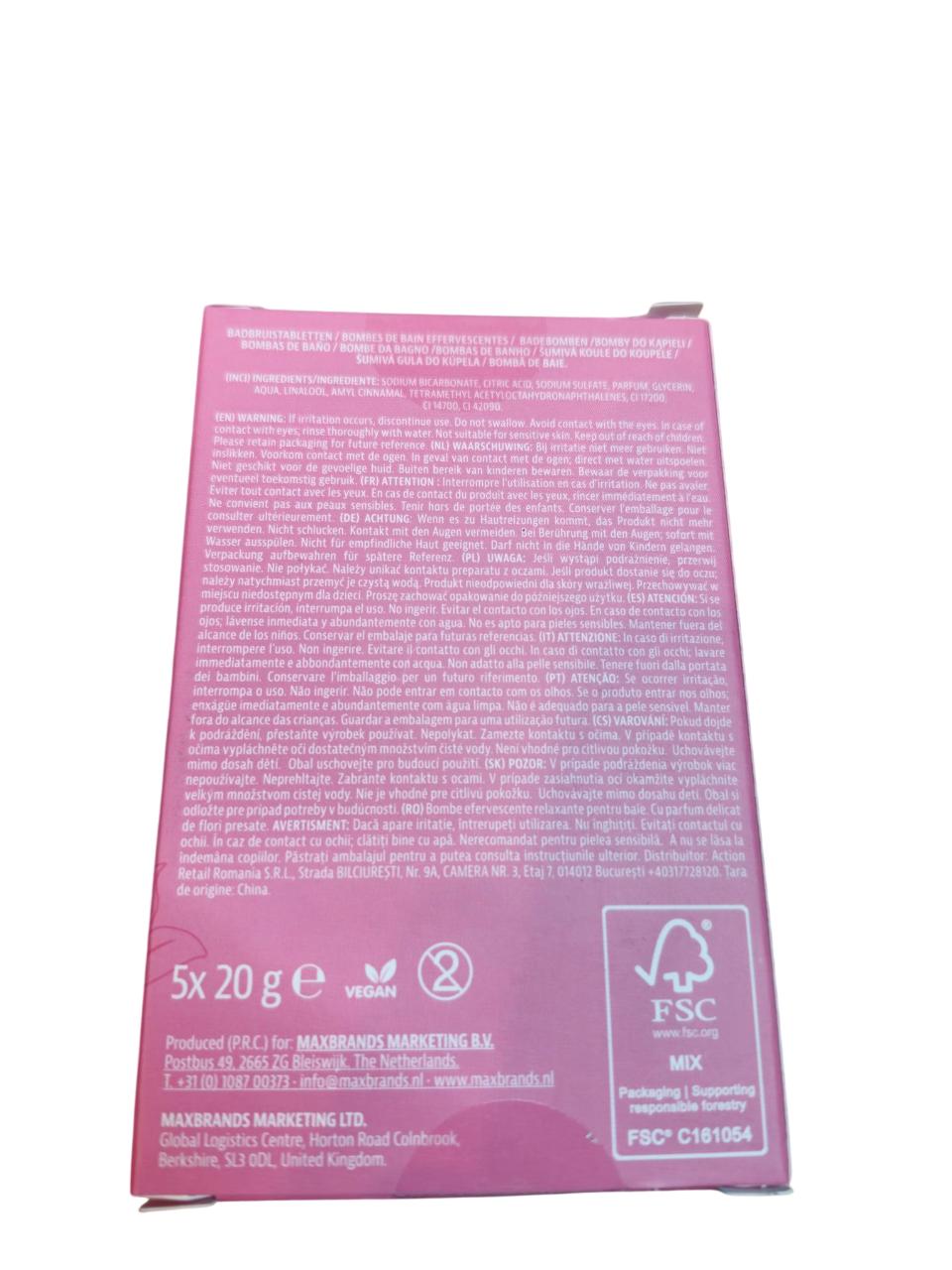 SPA exclusives 5 relaxing Bath fizzers Pink