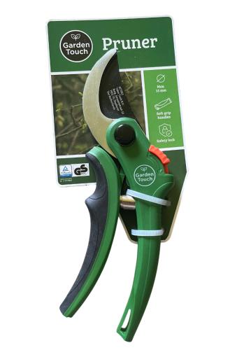 Garden Touch Gartenschere mit Sicherheitsbremse bis 15 mm