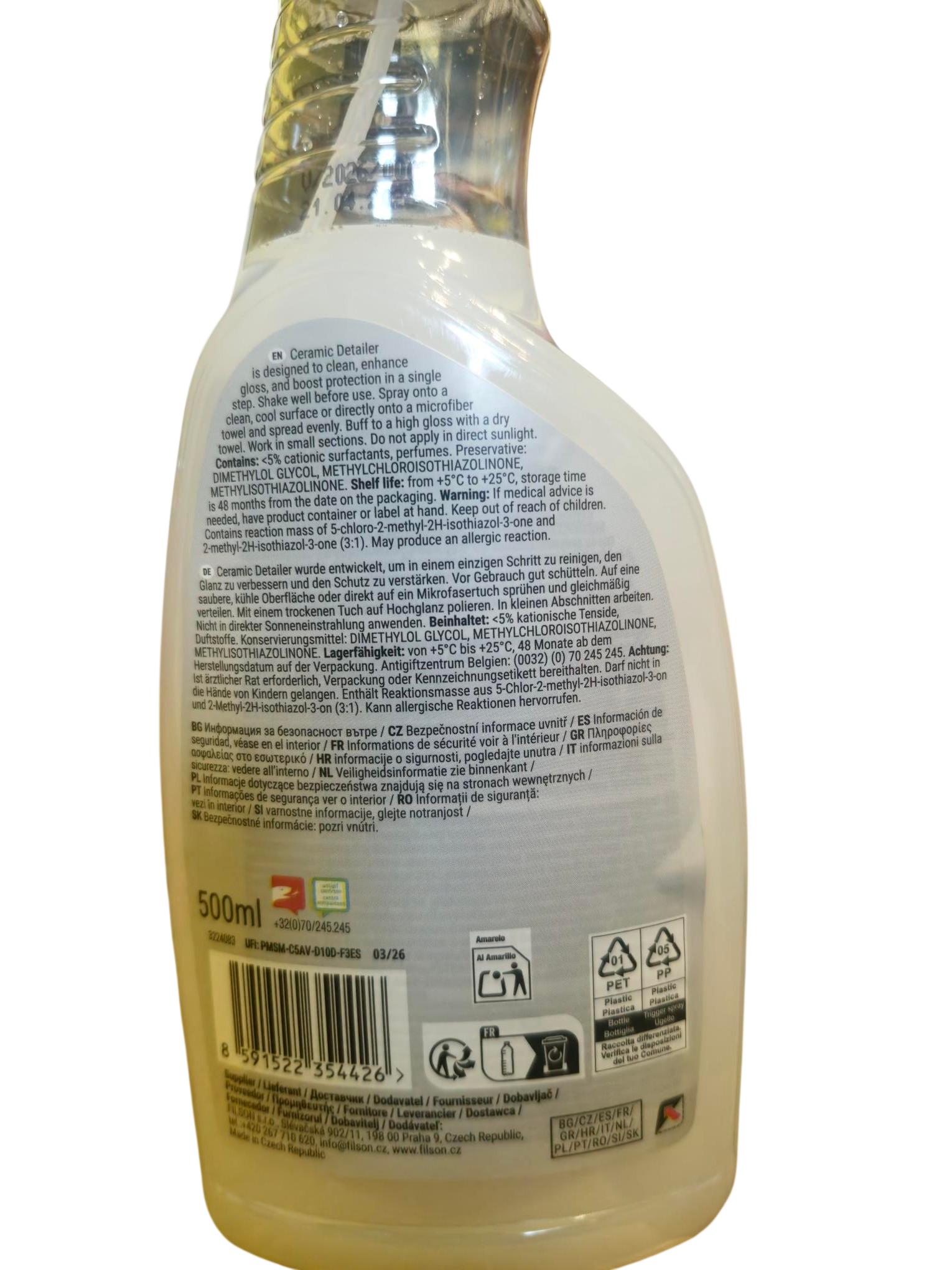 C&C Ceramic Detailer 500 ml  hochwertige Autopflege mit Keramik