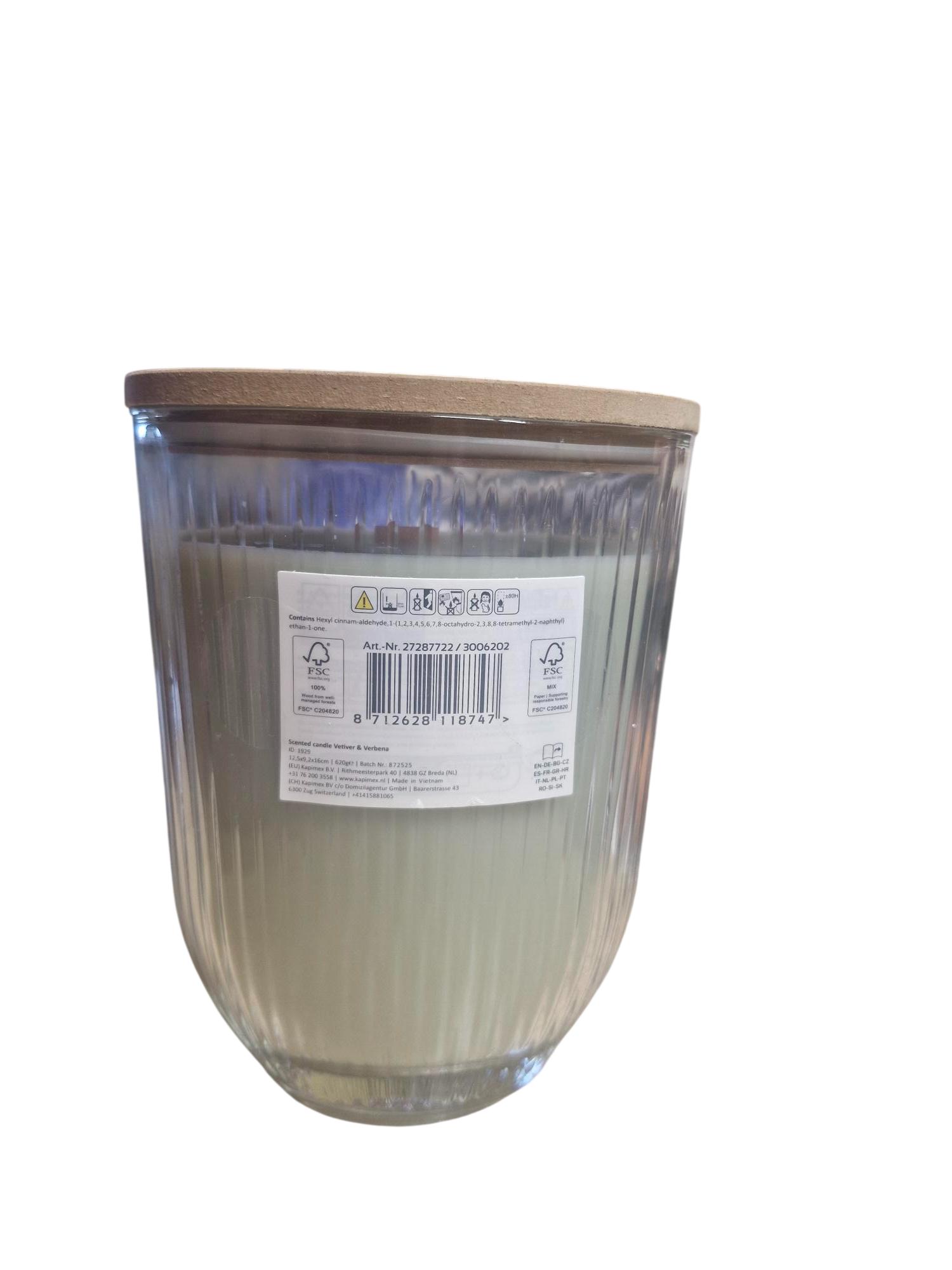 Treewick Duftkerze XL Vetiver & Verbena 80 Stunden Brenndauer