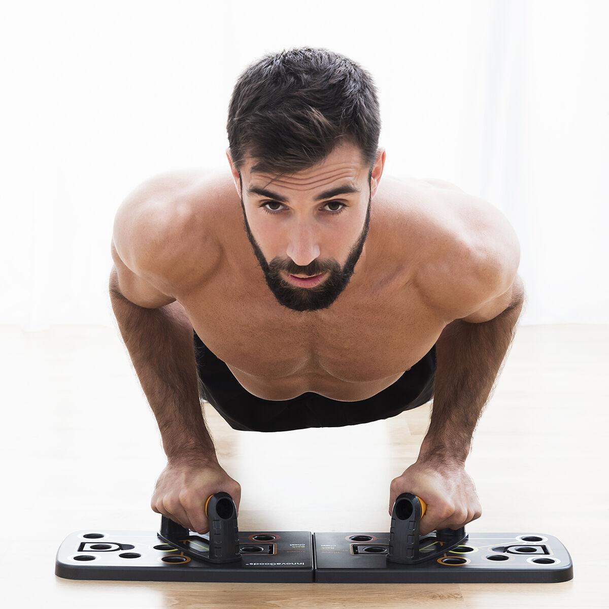 Pack Liegest�tzbrett mit Widerstandsb�ndern und Sauna-Sportweste Herren L InnovaGoods