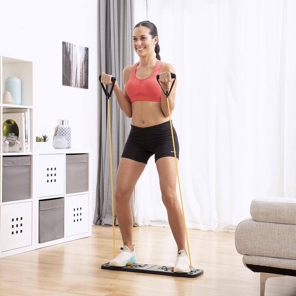 Pack Liegest�tzbrett mit Widerstandsb�ndern und Sauna-Sportweste Herren L InnovaGoods