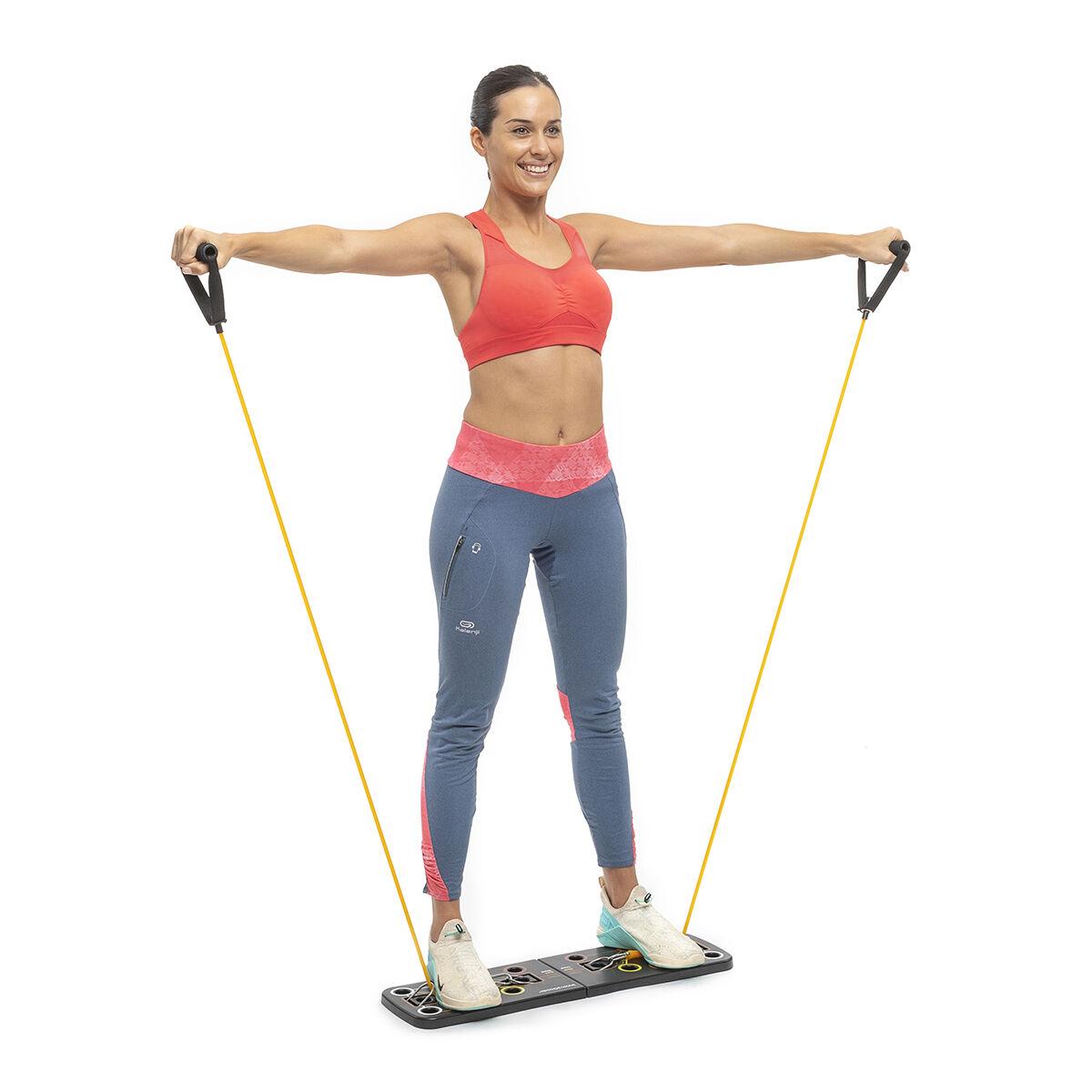 Pack Liegest�tzbrett mit Widerstandsb�ndern und Sauna-Sportweste Herren L InnovaGoods