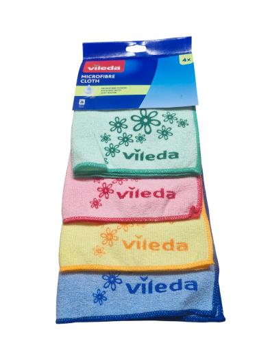 Vileda Mikrofasert�cher 4er-Set � Reinigung mit Wasser, waschbar bei 60 �C